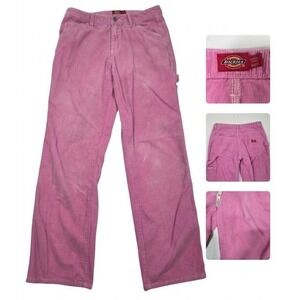 Dickies Girl Carpenter Pants Pink Corduroy Skater Utility Womens 5 27 Straight